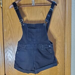 Kancan Black Denim Overall Shorts Girls 14